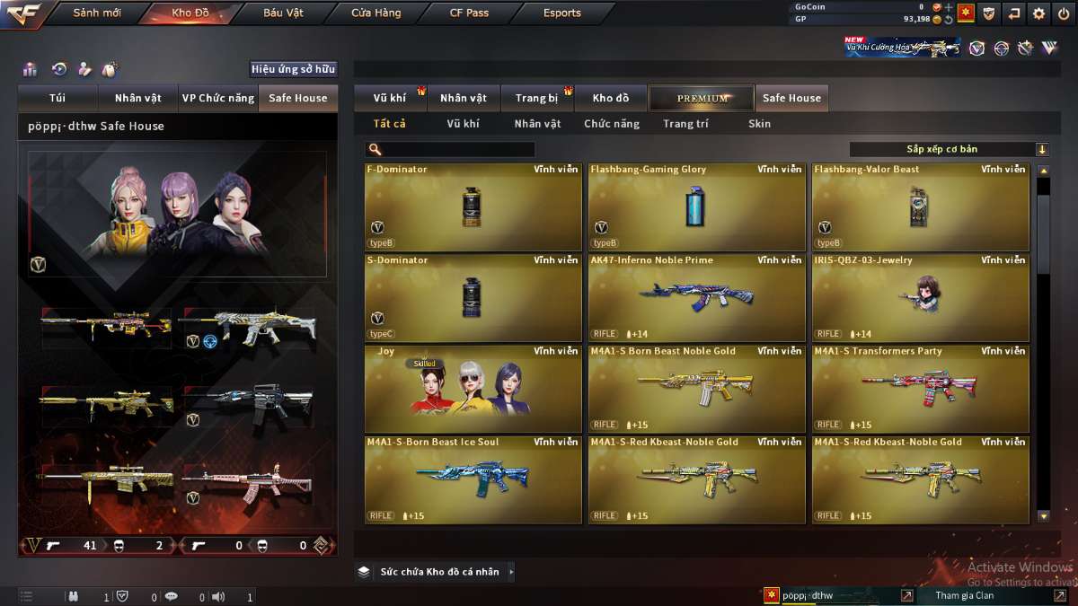 shop acc cf uy tin gia re